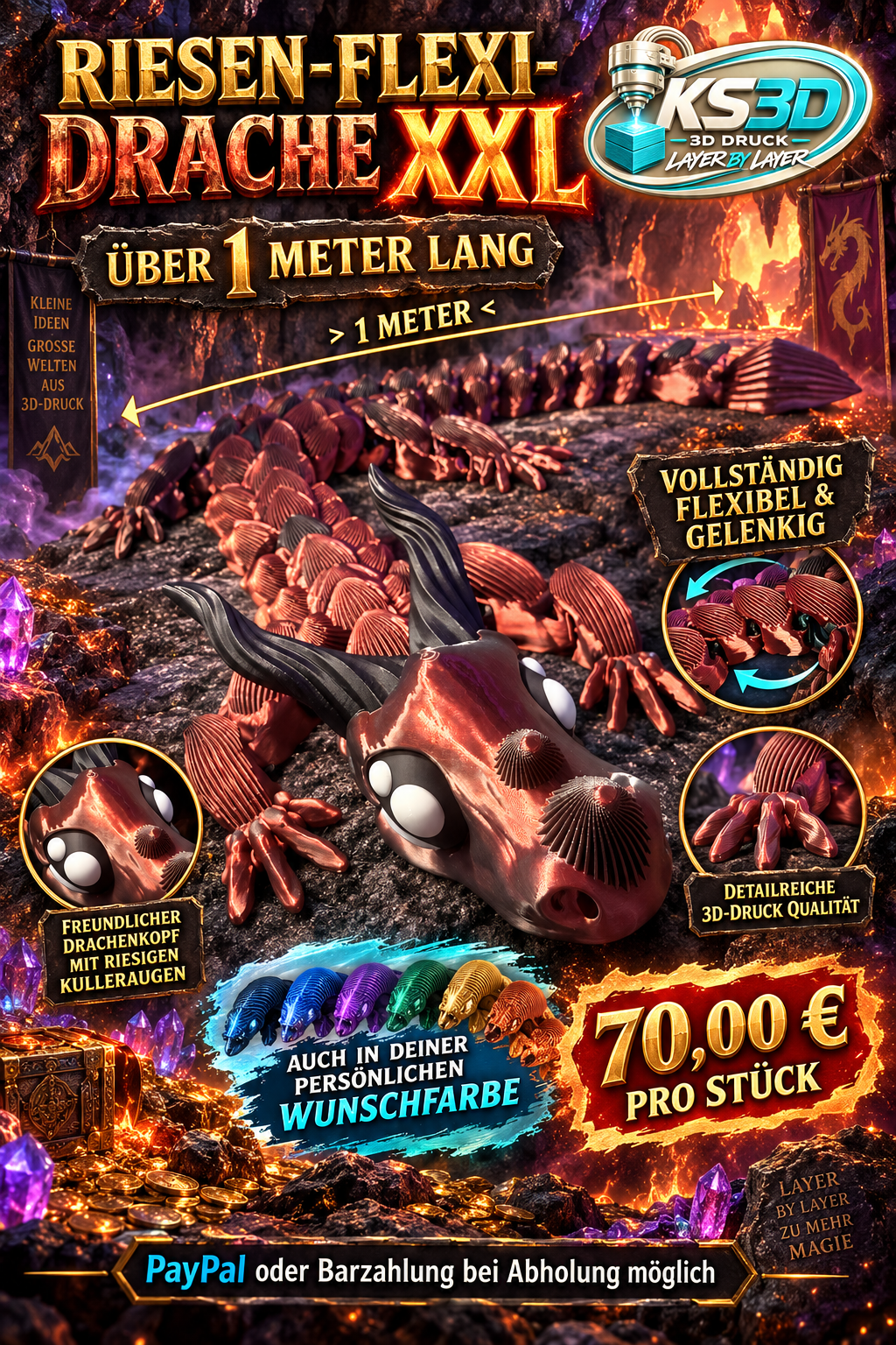 Riesen Flexi Drache XXL